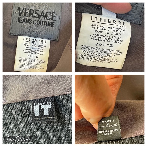Authentic Versace Jeans Couture 2-Piece Blazer Skirt set size 28/42 - Picture 15 of 16